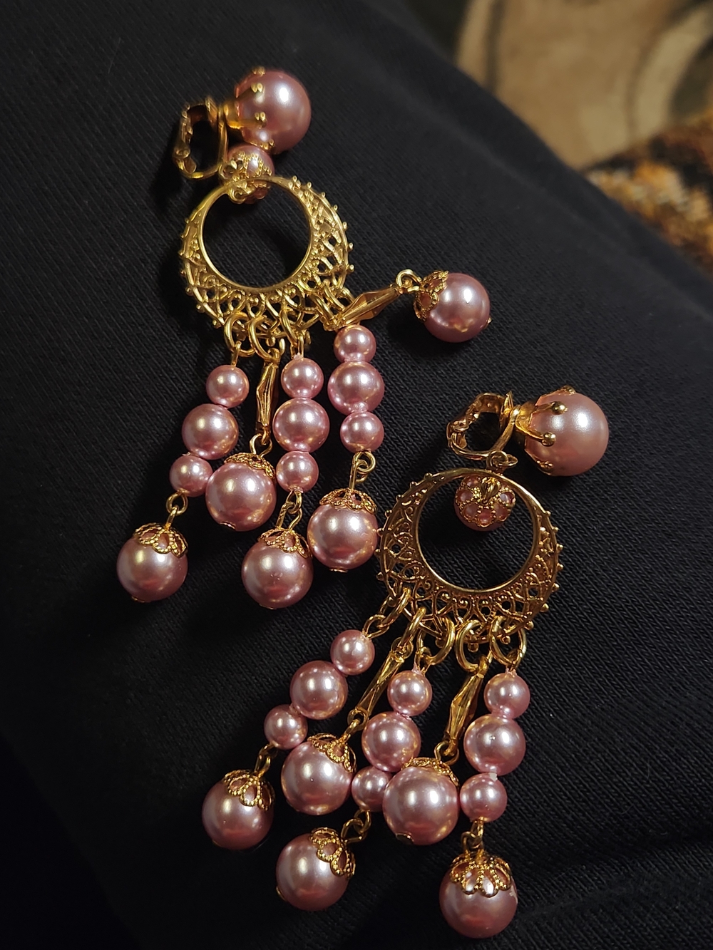 Monet Blue Crystal Faceted Drop Earrings - Picture 14 of 16